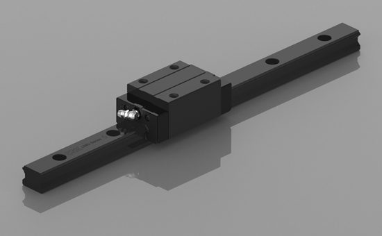 CSK guideway with black chrome coating